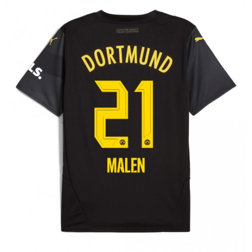 Dres Borussia Dortmund Donyell Malen #21 Gostujuci 2024-25 Kratak Rukav